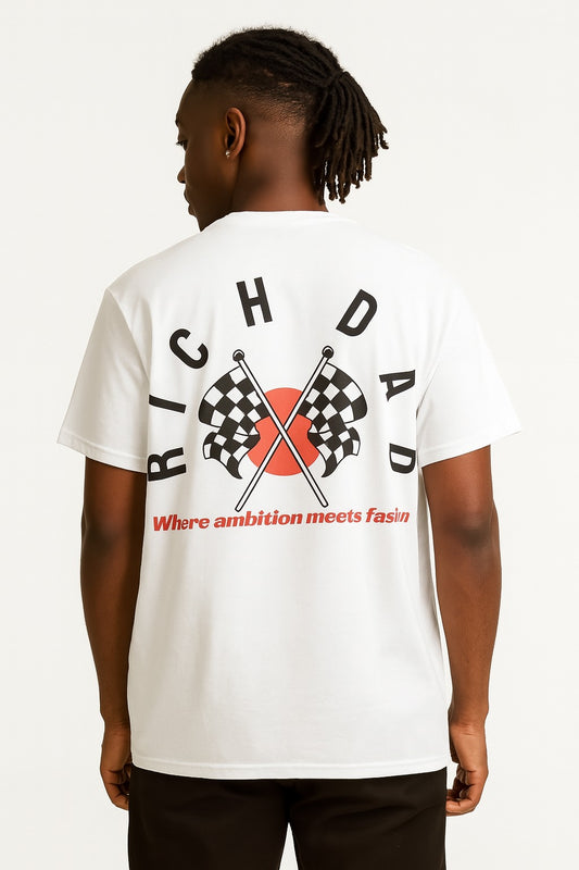 Rich Dad Racing Tee-White
